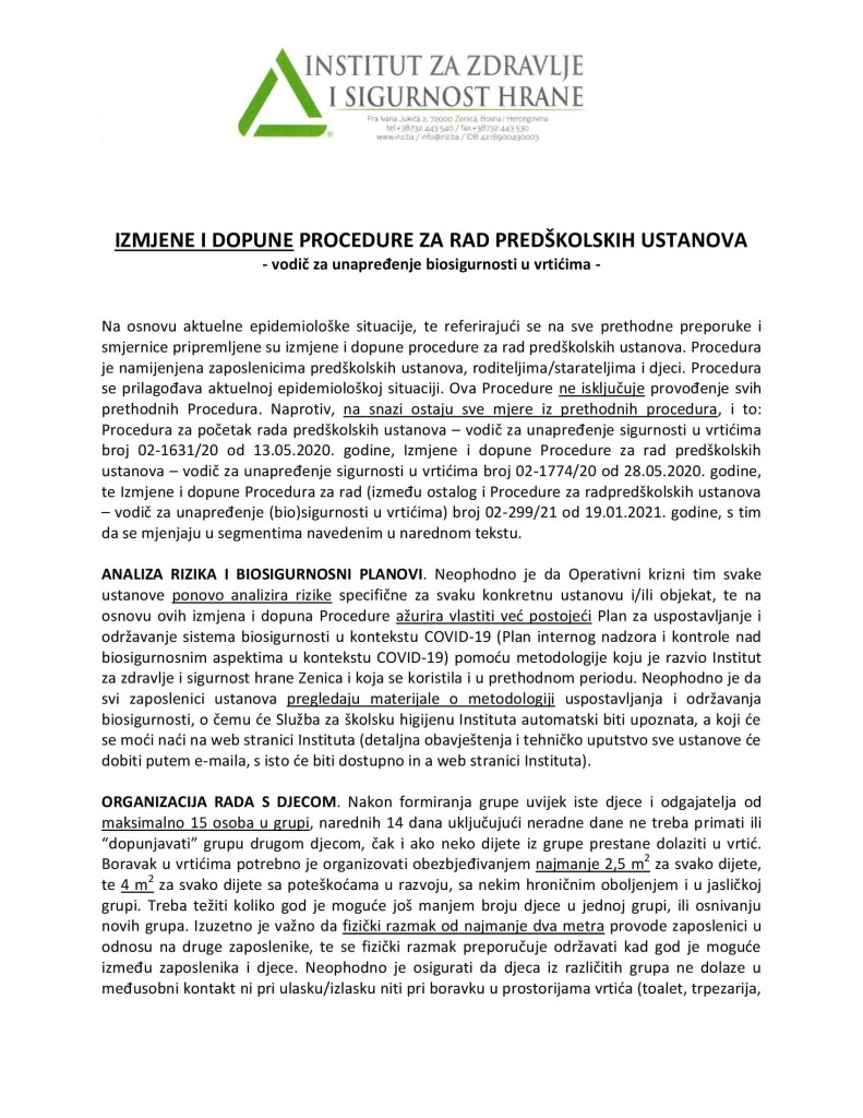 04 Izmjene i dopune Procedure za rad predškolskih ustanova, rev. 3_00001